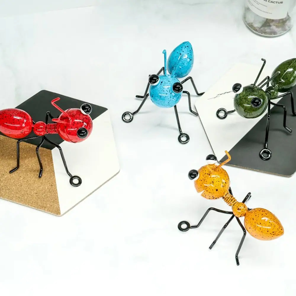 Metal Ants Garden Decoration, Fence Lawn Bedroom Living Room Hanging Wall Decoration, 3D Sculpture Ants Art Decoration Ornament