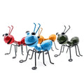 Metal Ants Garden Decoration, Fence Lawn Bedroom Living Room Hanging Wall Decoration, 3D Sculpture Ants Art Decoration Ornament