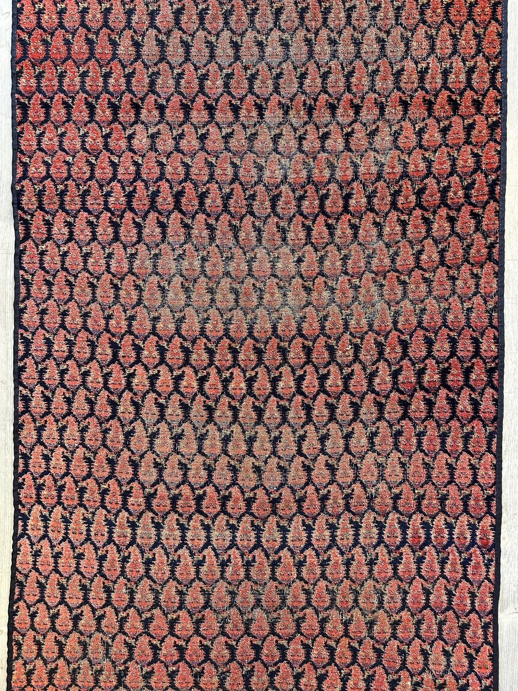 Antique All Over Paisley Kurdish Afshar Fragment Runner 3’3” x 7’7”