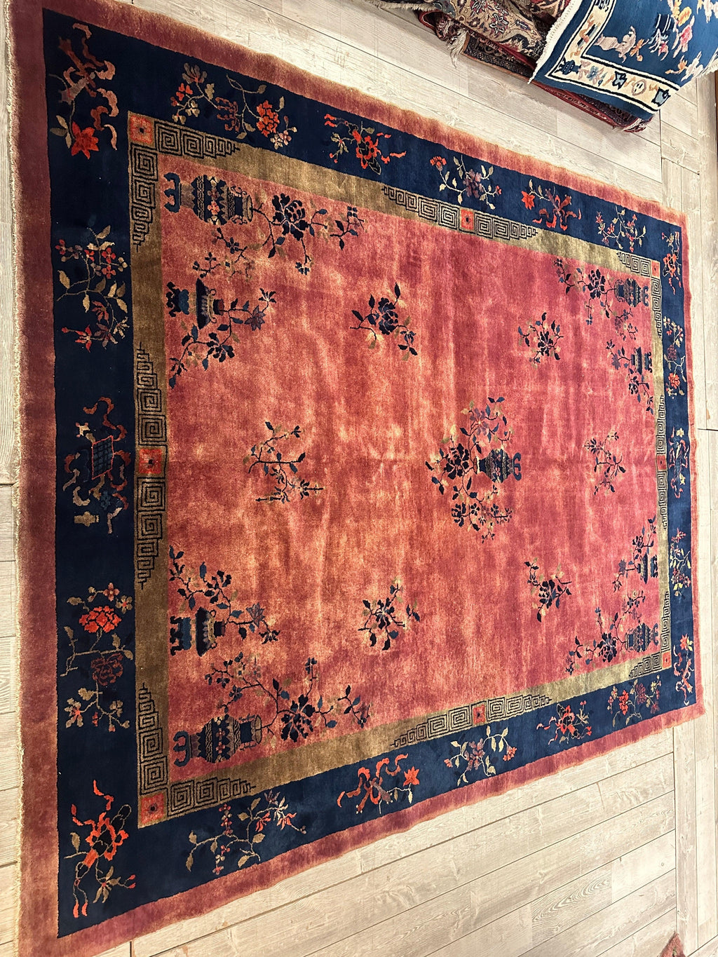 Antique Nicholas Chinese Art Deco Rug - 8'2" X 9'9"