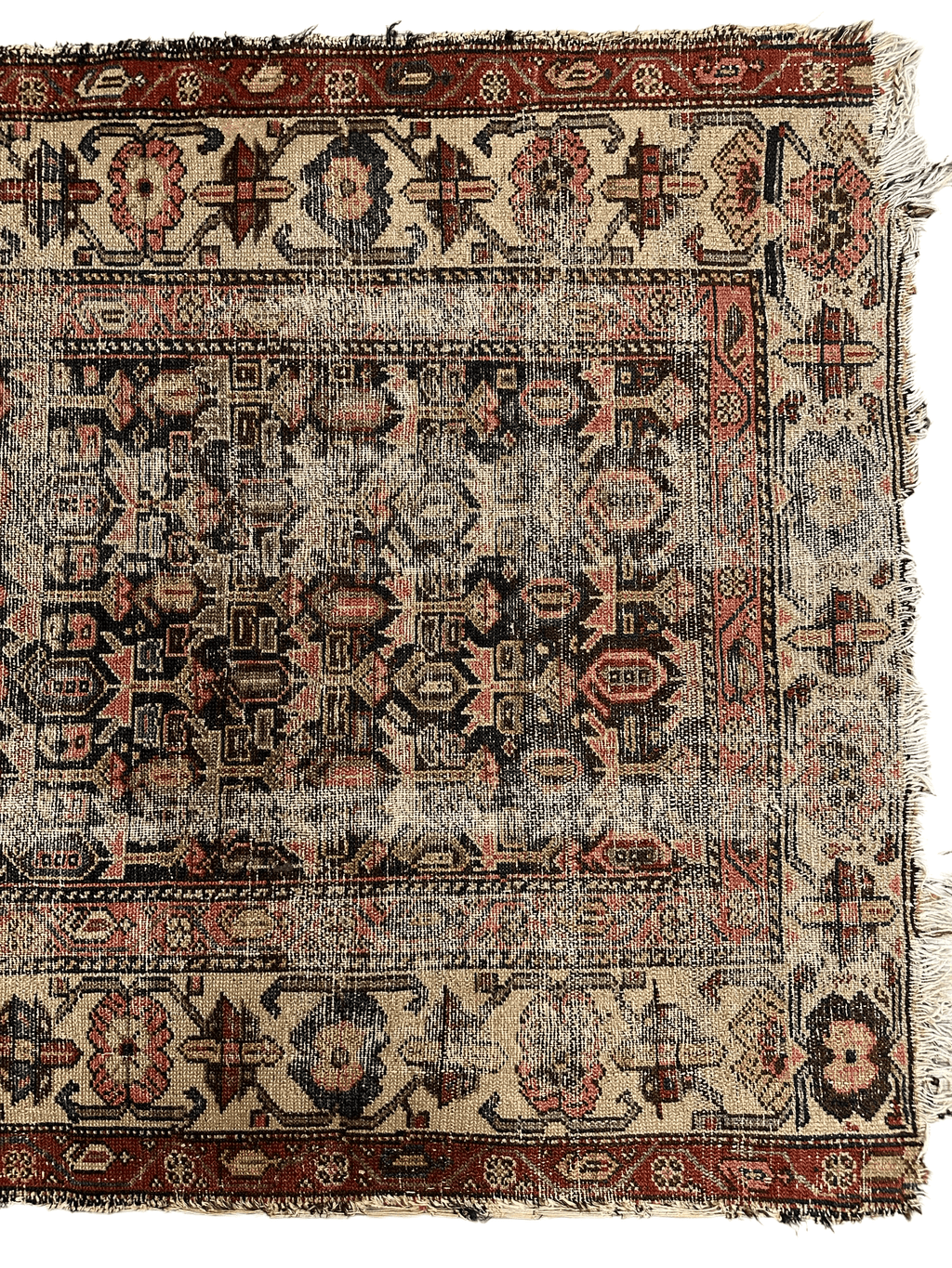 Antique Worn Late 19th Century Persian Rug 3’3” x 6’