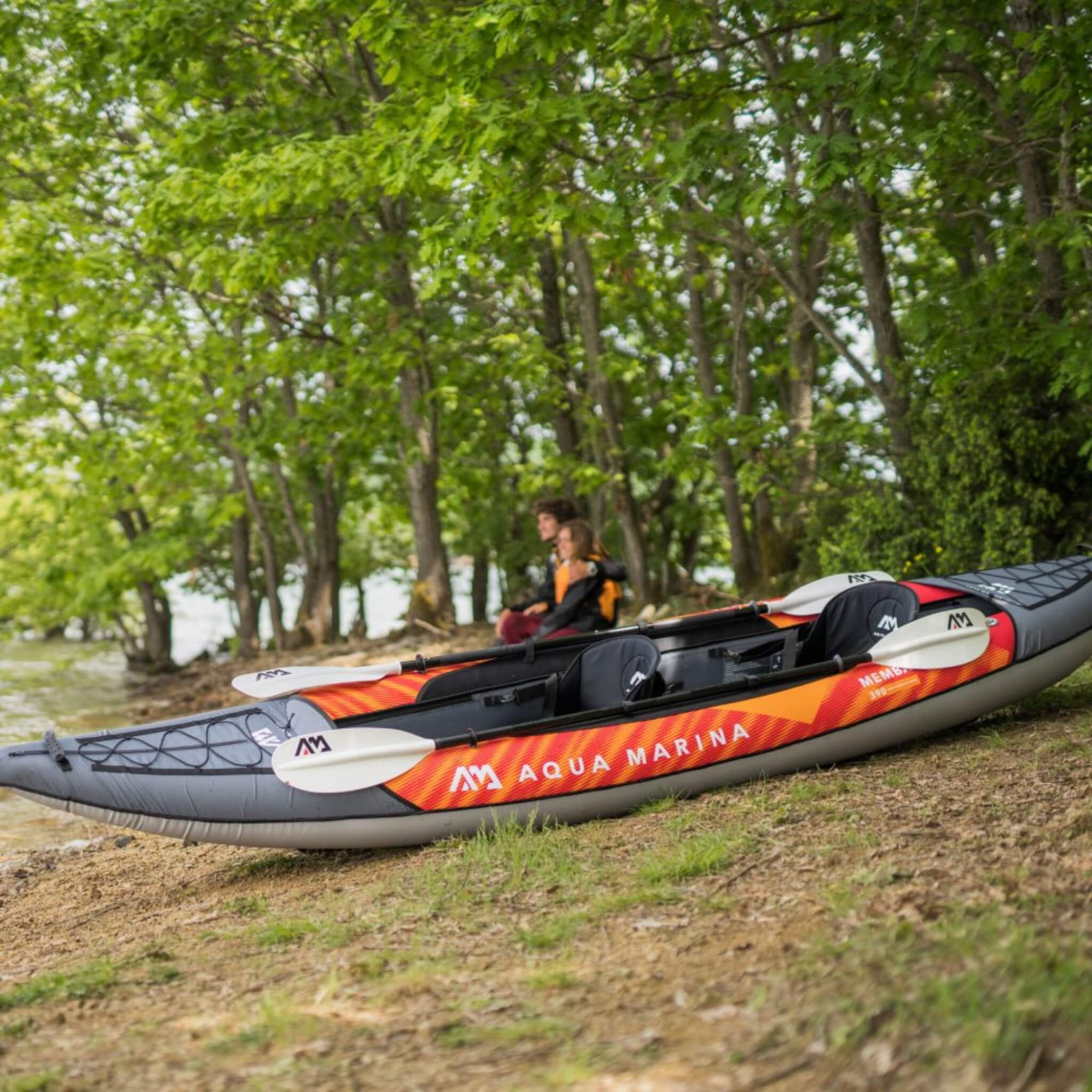 Aqua Marina Memba 390 Premium 2-Person Touring Kayak With DWF Deck And Paddles, 12FT (SAK17282)