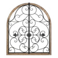 Arched Wood and Iron Wall Decor