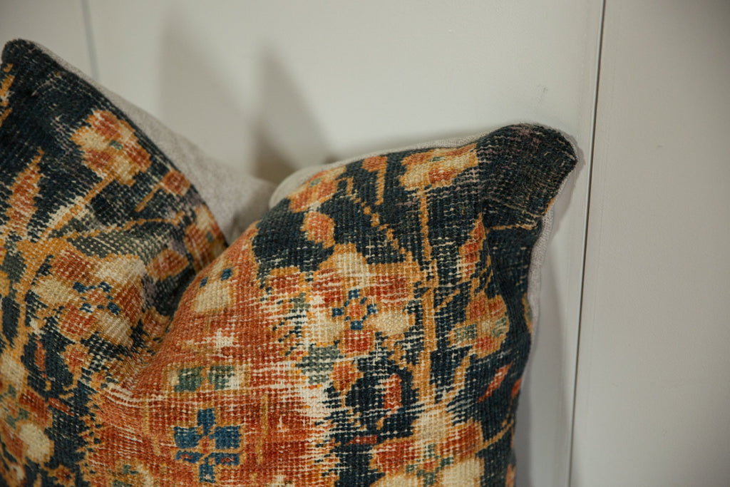 Antique Ziegler Mahal Rug Fragment Pillow