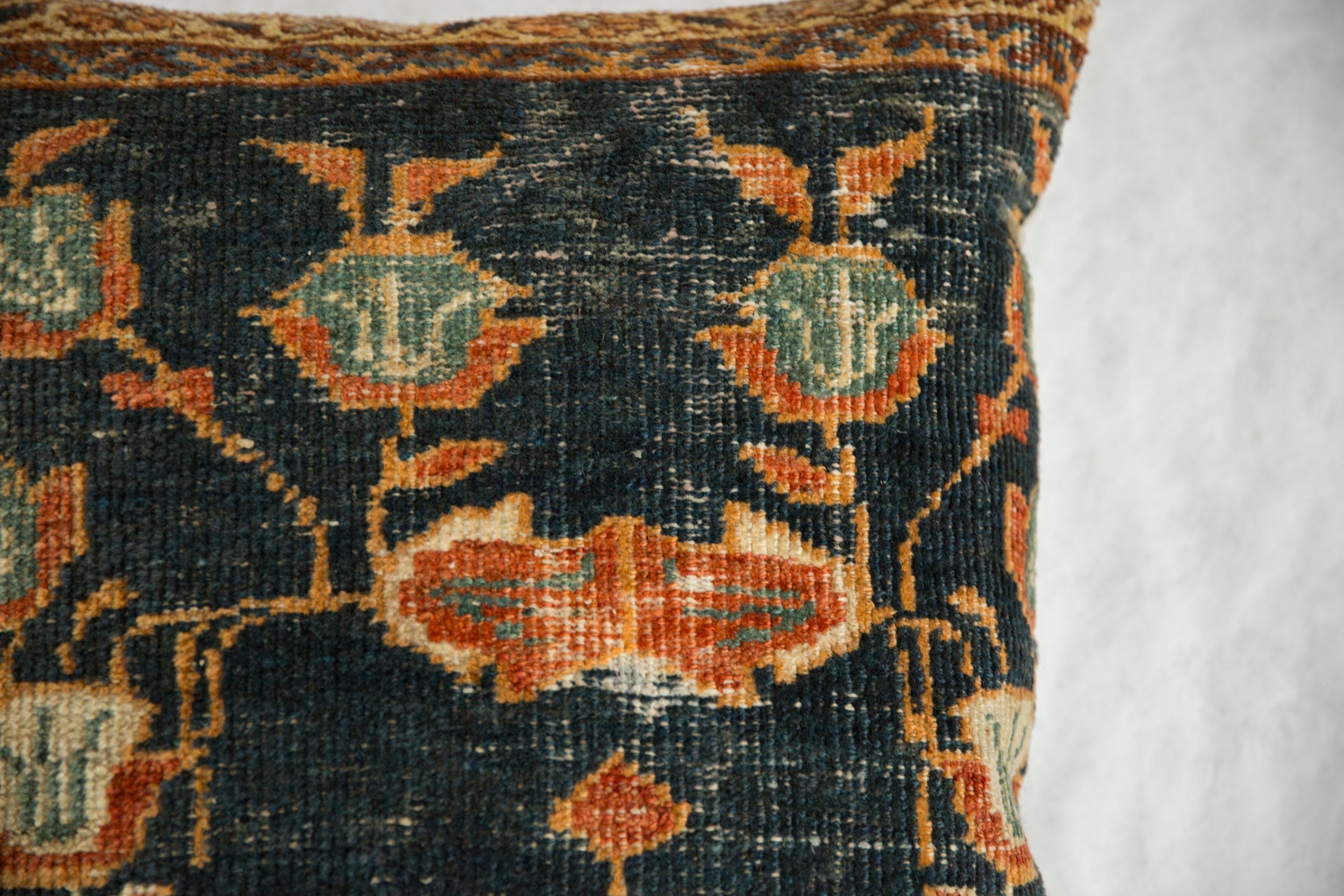 Antique Ziegler Mahal Rug Fragment Pillow