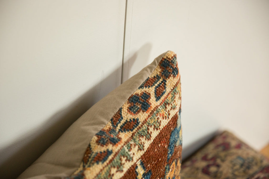 Antique Ziegler Mahal Rug Fragment Pillow