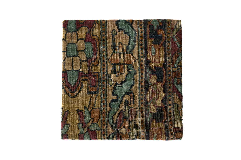 Decorative Cork Board Antique Kerman Rug Fragment Art