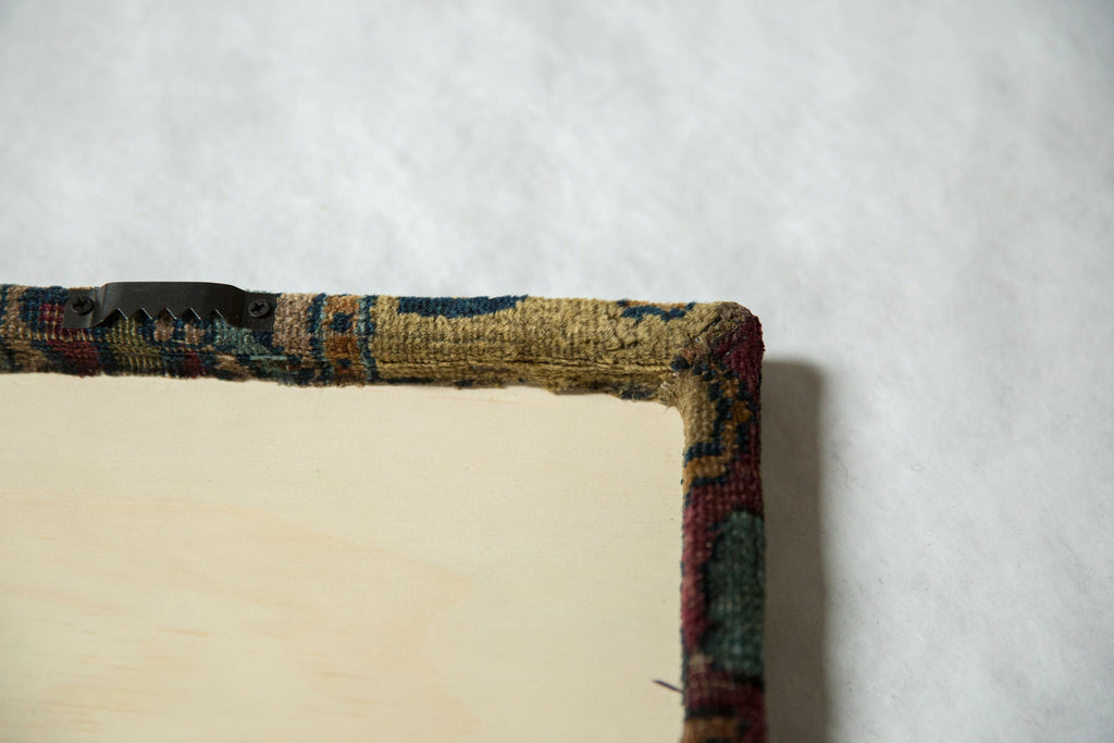 Decorative Cork Board Antique Kerman Rug Fragment Art