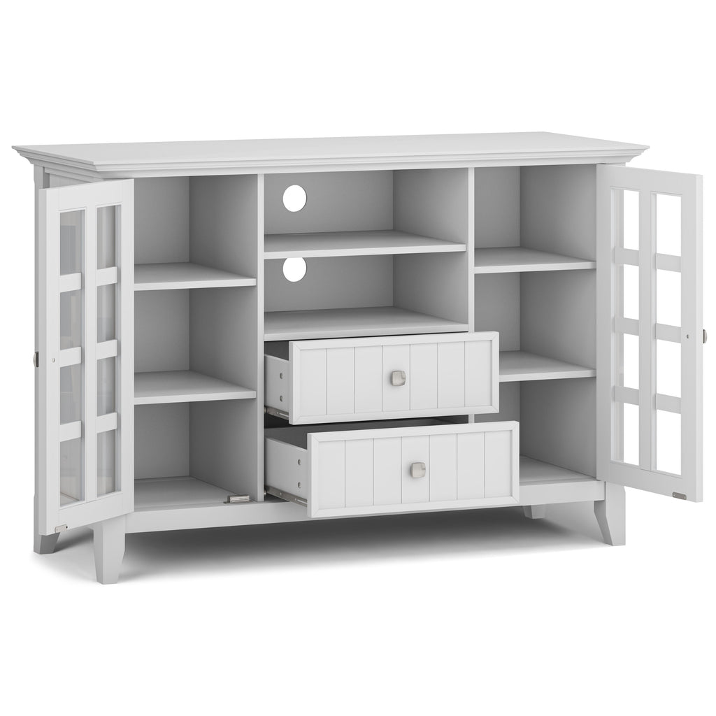 Acadian - Tall TV Media Stand - White