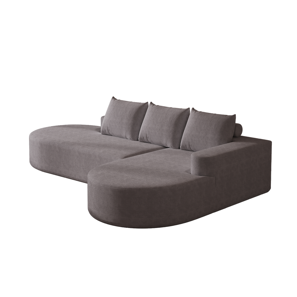Modern Curved sofa ,Chenille Upholstered Sectional Sofa Couch Set,Modular 108.5' L Shaped Sectional Living Room Sofa Set With 3 Pillows,Free Combination Sofa Couch for Living Room,Bedroom