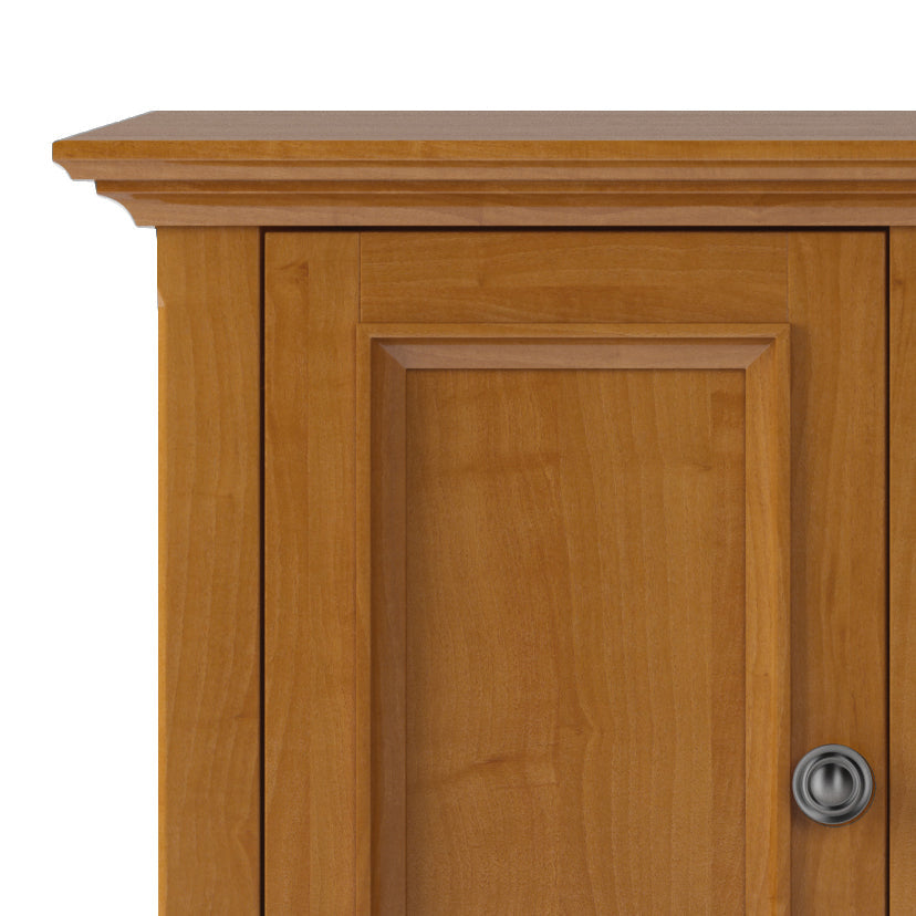 Amherst 72 inch Solid Wood TV Media Stand in Light Golden Brown