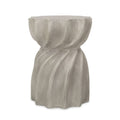 Modern CANIS Side Table Outdoor Use Grey Magnesium Oxide 14 x 14 x 18.5 inches