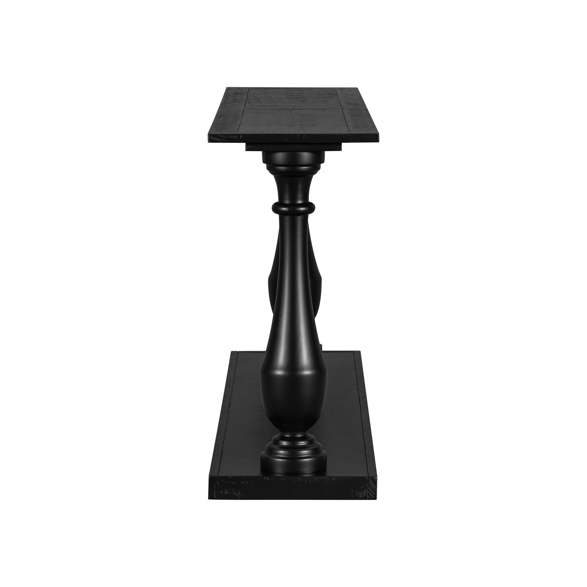 U_STYLE Vintage Sofa Table Console Table with Luxurious Pine Veneer and Elegance Vase-Leg Design,for Living Room Study room Entryway Bedroom