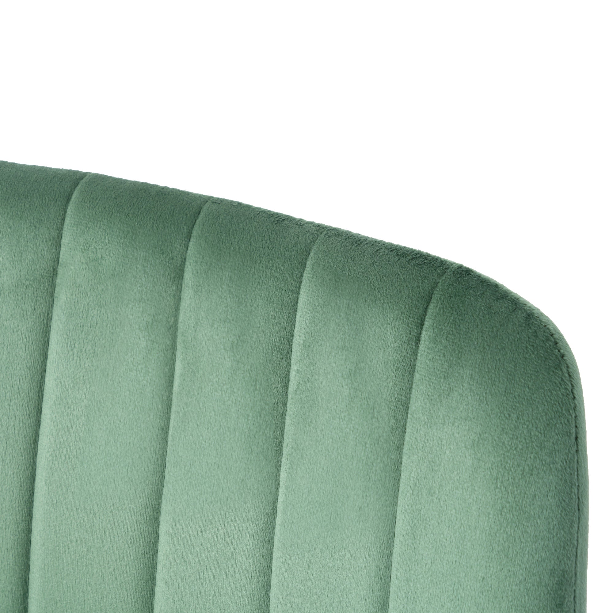 Indoor green velvet dining chair, modern kitchen dining chair with backrest, Black painted chair legs, Family Kitchen Dining Room and living room (set of 2)