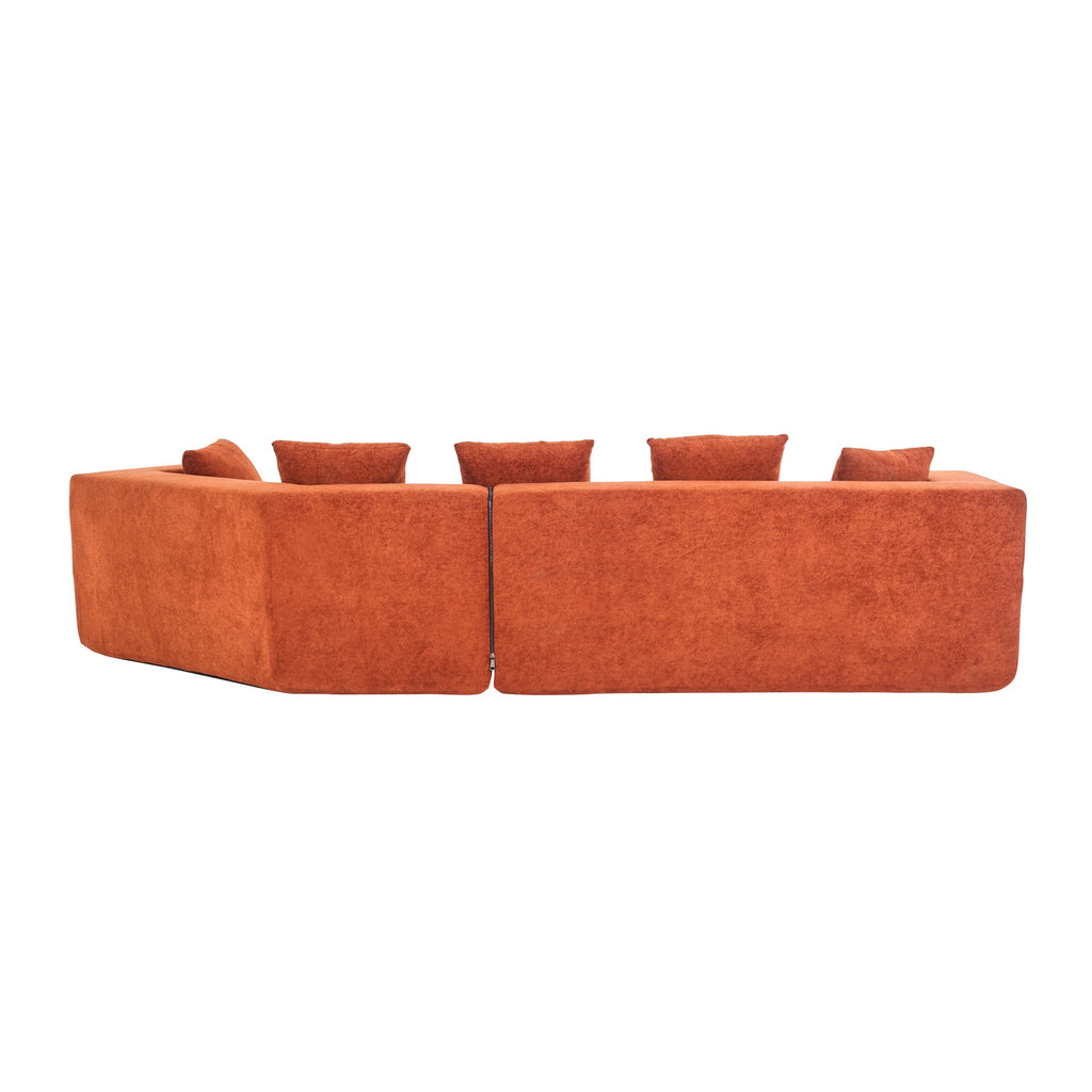 Memory Foam Couch, No Installation & Easy to Transport, Deep Seat Modern Sofa with Chenille Fabric, Couch for Living Room, Bedroom, Apartment, Home Office