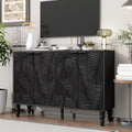 U-Can 47.2'' Modern TV Stand, Entertainment Center Media Console with 2 Spacious Storage Space, Solid Wood Legs and Anti-tip Device For Living room, Up to 43''