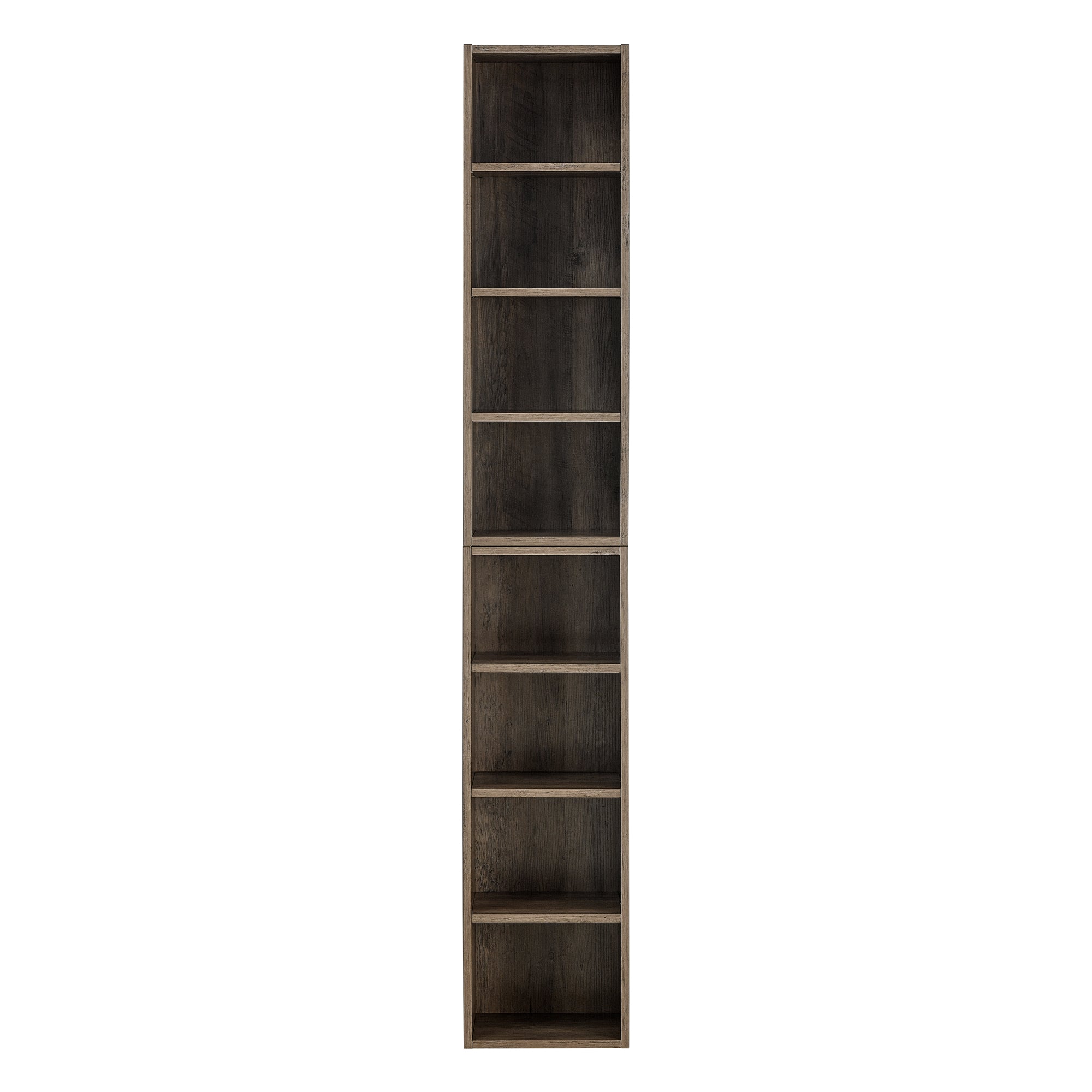 8-Tier Media Tower Rack, CD DVD Slim Storage Cabinet with Adjustable Shelves, Tall Narrow Bookcase Display Bookshelf for Home Office,Multi-functional double-decker bookcase