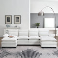 110*55' Modern U-shaped Sectional Sofa with Waist Pillows,6-seat Upholstered Symmetrical Sofa Furniture,Sleeper Sofa Couch with Chaise Lounge for Living Room,Apartment,5 Color