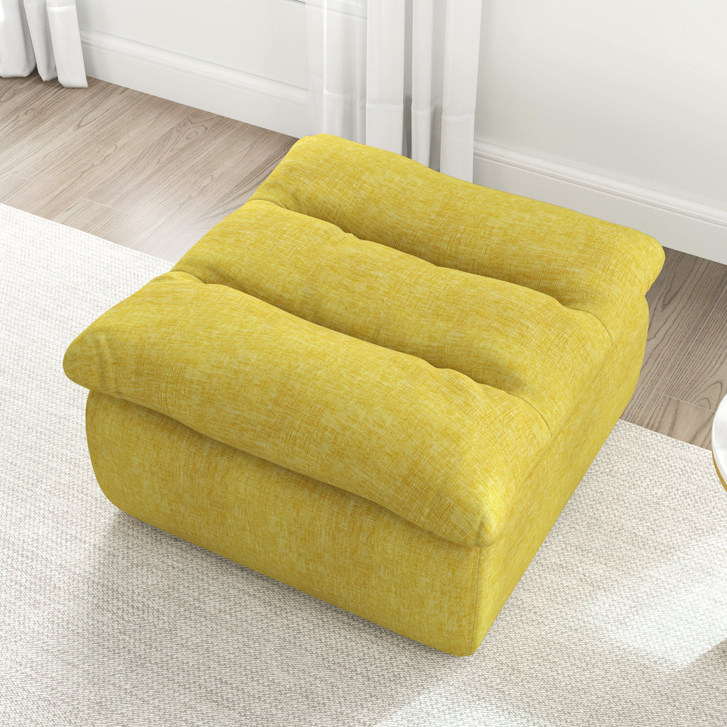Lazy Floor Sofa,Modern armless and backless sofa chair,Comfy Accent Bean Bag Couch,suitable for living room bedroom office-Yellow