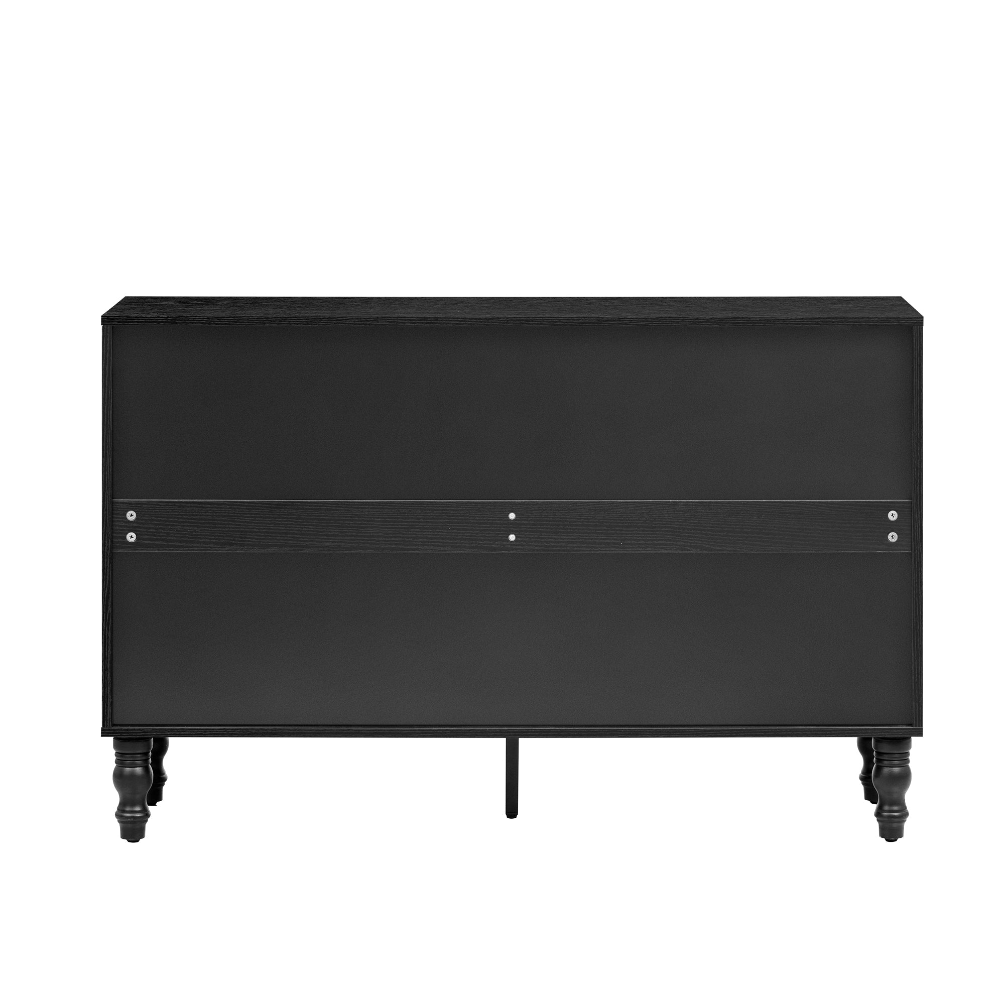 U-Can 47.2'' Modern TV Stand, Entertainment Center Media Console with 2 Spacious Storage Space, Solid Wood Legs and Anti-tip Device For Living room, Up to 43''