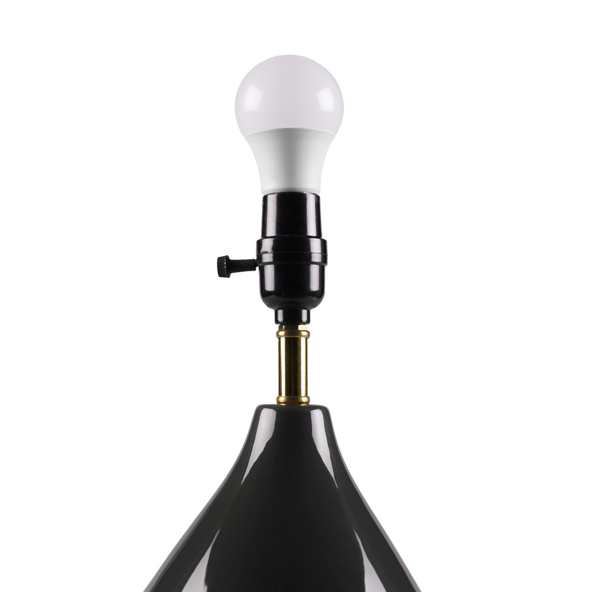 2-Tone Ceramic Table Lamp Set of 2 Black/Gold See below
