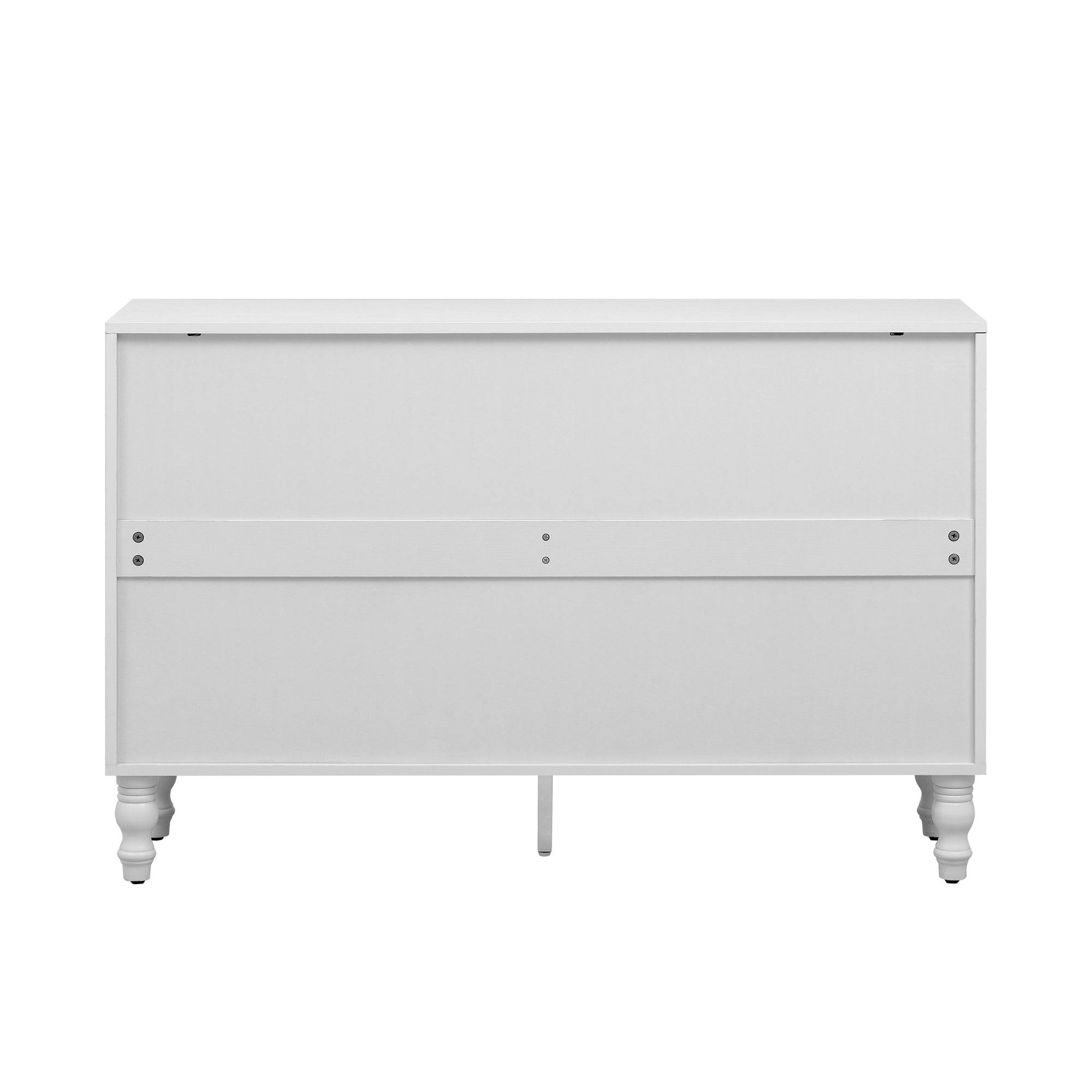 U-Can 47.2'' Modern TV Stand, Entertainment Center Media Console with 2 Spacious Storage Space, Solid Wood Legs and Anti-tip Device For Living room, Up to 43''