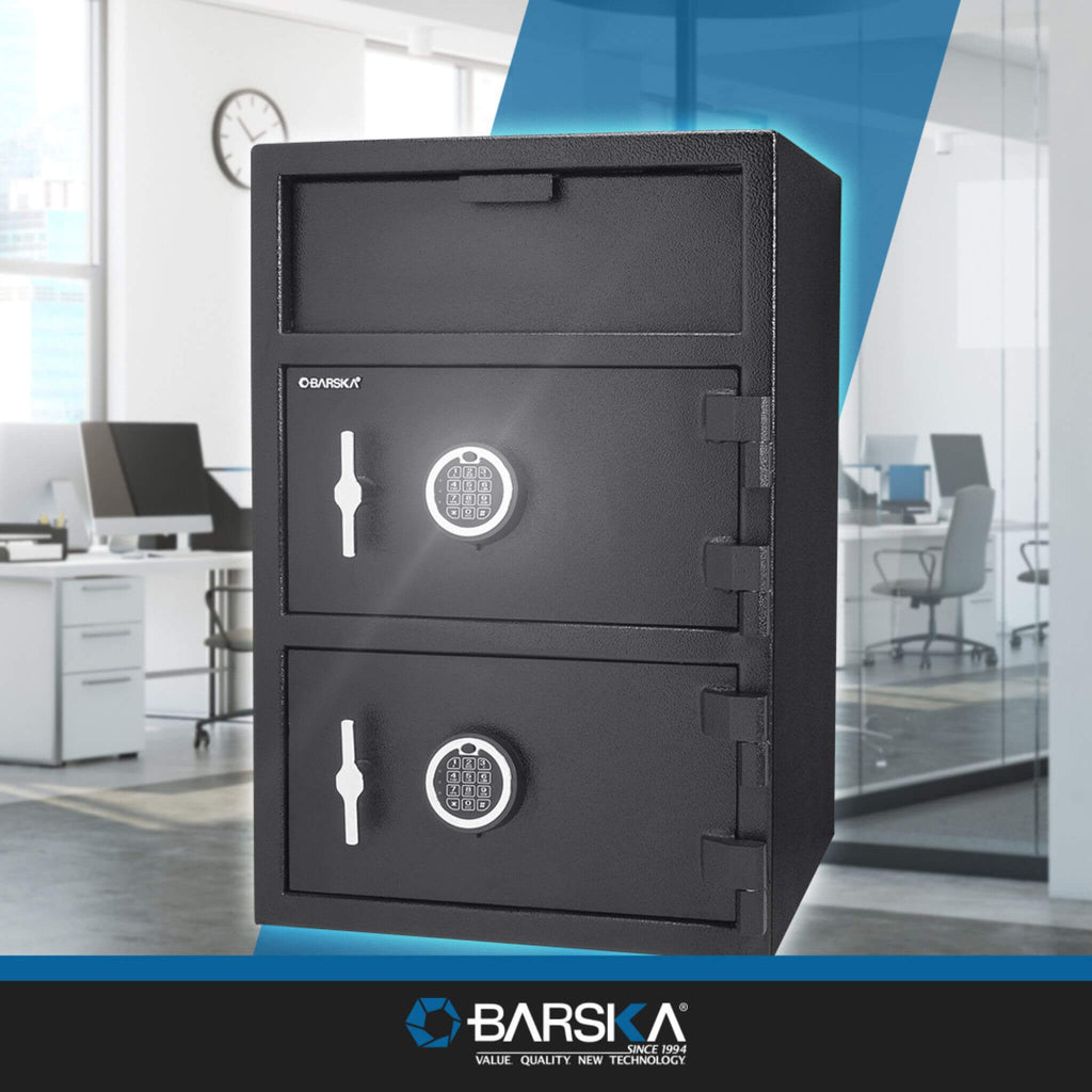 Barska 1.60 Cu.Ft Digital Depository Dual Compartment Security Safe (SAK76021)