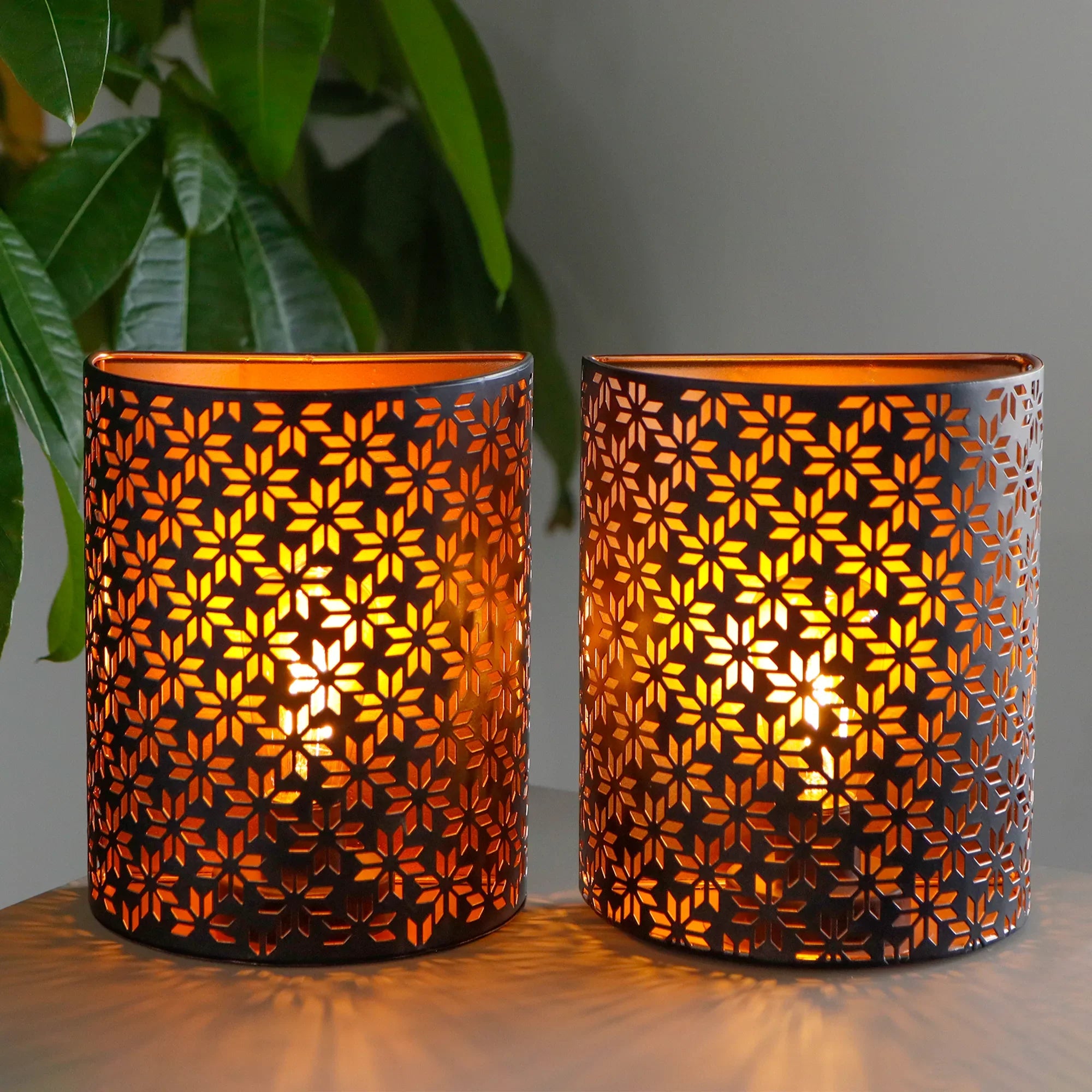 Set of 2-8''H Wall Sconce Lighting Lamps（Snowflake）