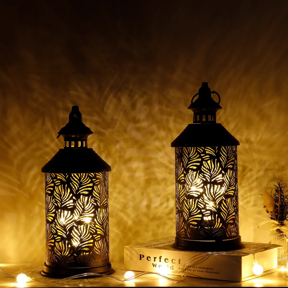  Set of 2-10.5" H Metal Table Lamps(Phoenix Tail)