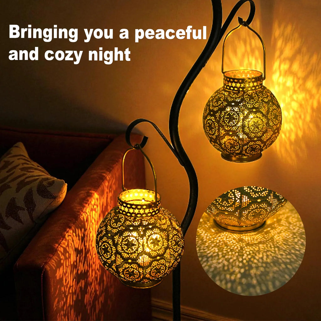 Set of 2 Moroccan Style Metal Table Lamp