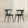 [Set of 2] Rustic Farmhouse Dining Chairs, Solid Wood Side Chairs with Easy Assembly