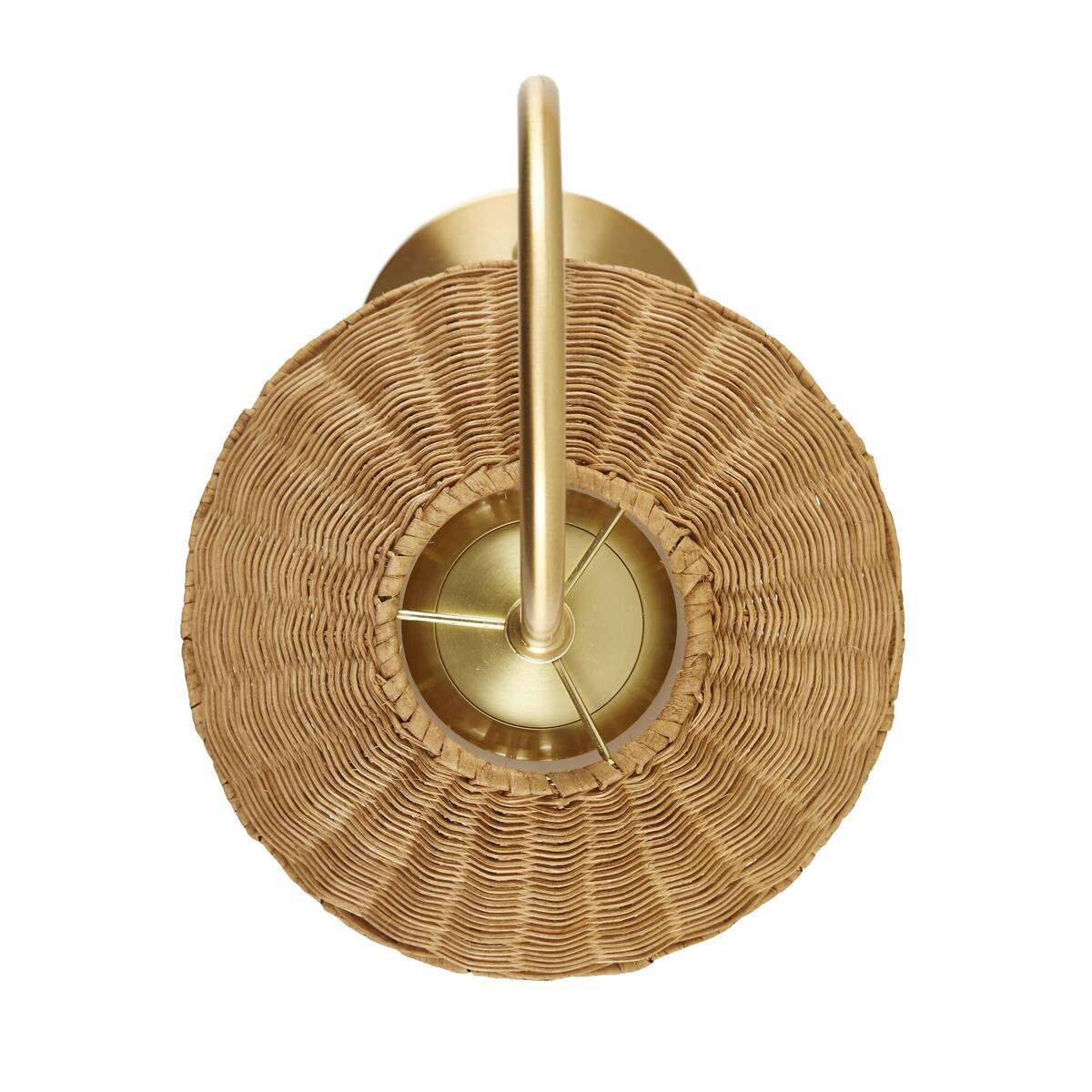 Rattan Weave Shade Table Lamp Gold/Natural See below