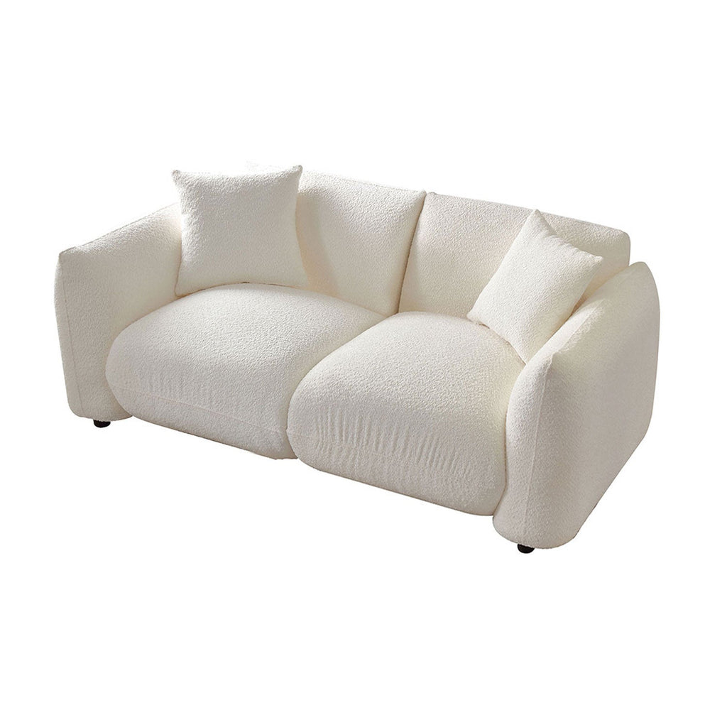 Mid Century Modern Couch 2-Seater Sofa for Livingroom, Beige
