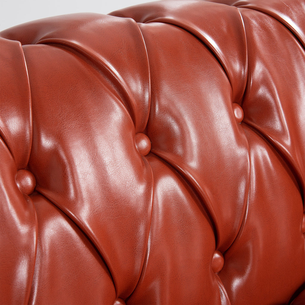 84.65' Rolled Arm Chesterfield 3 Seater Sofa