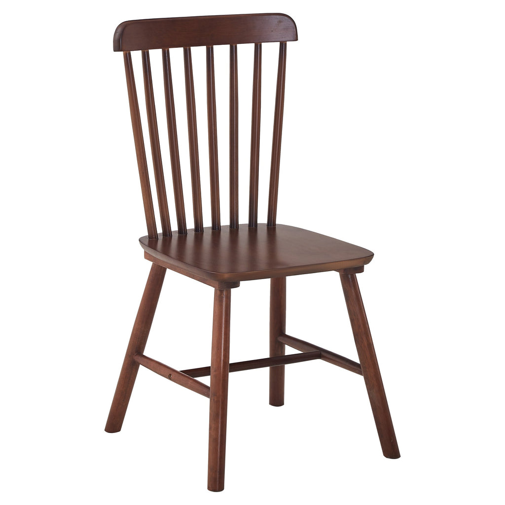4 pieces of dining chair, Walnut, rubber wood material, dining chair, solid wood chair, solid wood dining table chair, living room chair, simple and natural