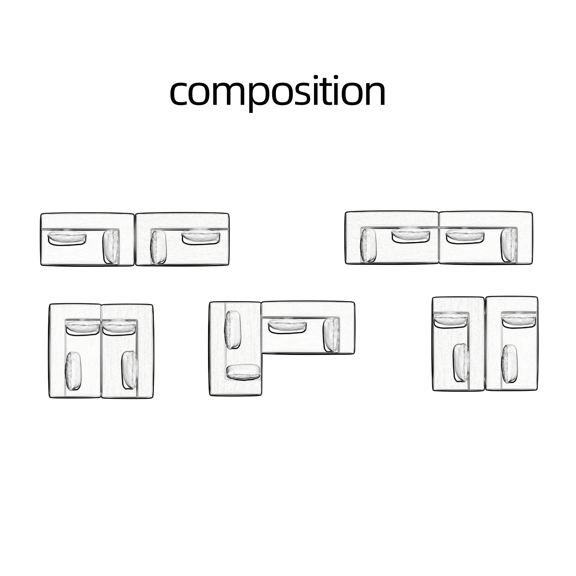 Four seater combination sofa, sofa bed, made of high-density sponge and soft linen fabric, with multiple combination methods (beige)
