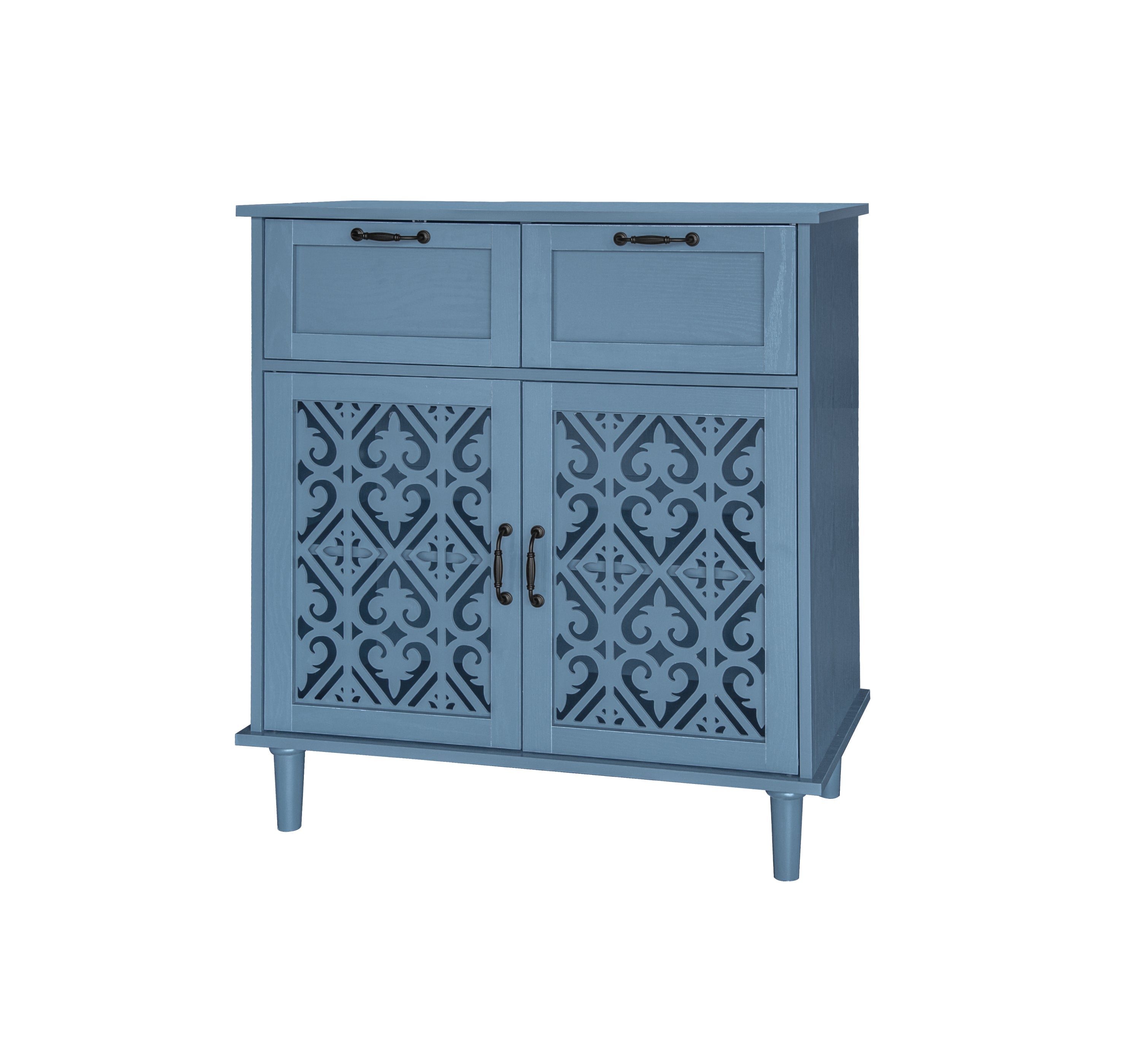 2 Door 2 Drawer Cabinet, American Furniture, Suitable for Bedroom, Living Room, Study