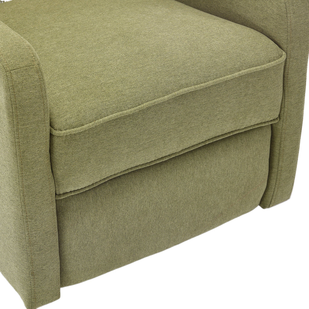 COOLMORE Rocking Recliner Chair,360 Degree Swivel Nursery Rocking Chair,Glider Chair,Modern Small Rocking Swivel Recliner Chair for Bedroom,Living Room Chair Home Theater Seat (Ovive Green)