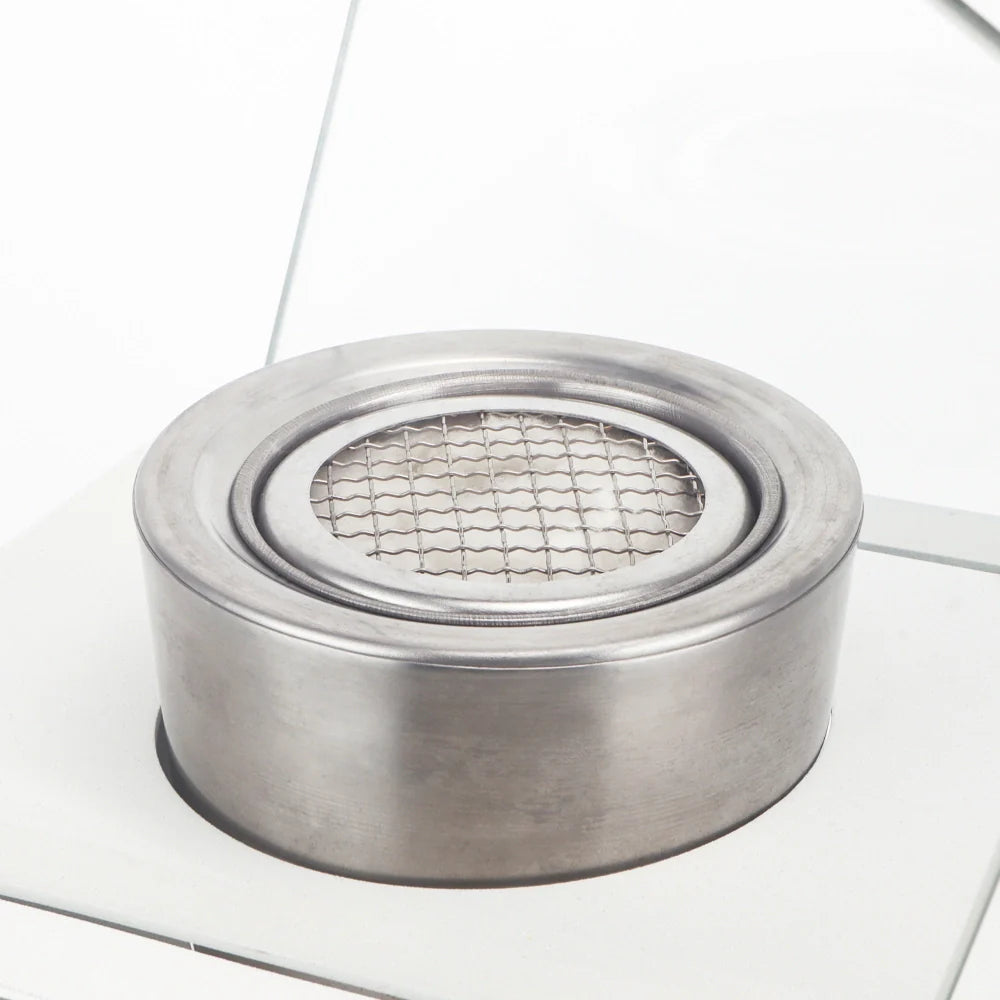 White Tabletop Fireplace 13.8" High Iron Folding Base Decorative Ethanol Fire Pit
