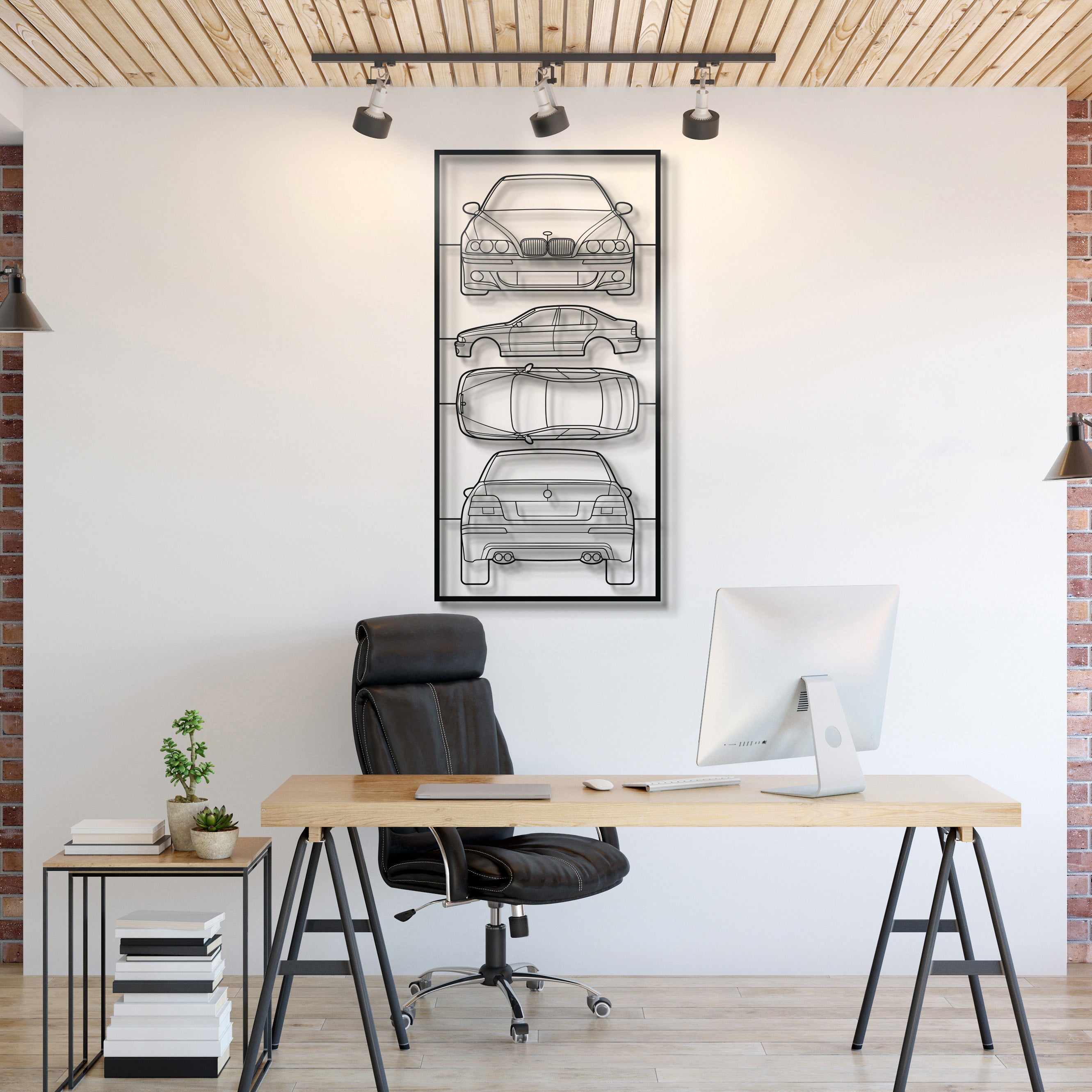 E39 Quad Profile Metal Frame Silhouette - MT1434