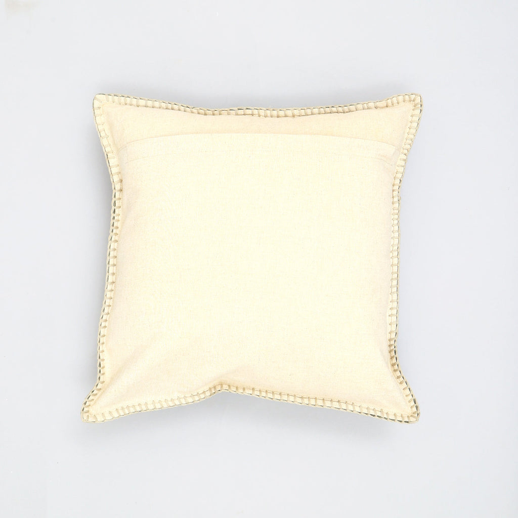 Stonewashed Cotton Velvet Throw Pillow with Decorative Handstiched Edges-19X19'