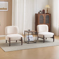[Set of 2] 25.5' Modern Boucle Lounge Chair with Solid Wood Frame, Soft and Durable Boucle Upholstery, Perfect for Living Room, Bedroom, or Office