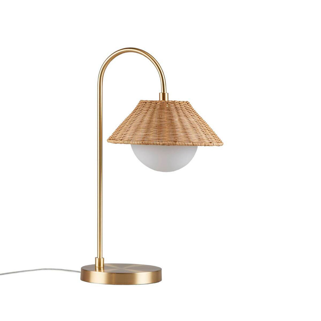 Rattan Weave Shade Table Lamp Gold/Natural See below