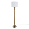 Lenuxe 65' Contemporary Metal Floor Lamp in Matte Golden Bronze Metal and White Linen from Grandview Gallery by LumiSource