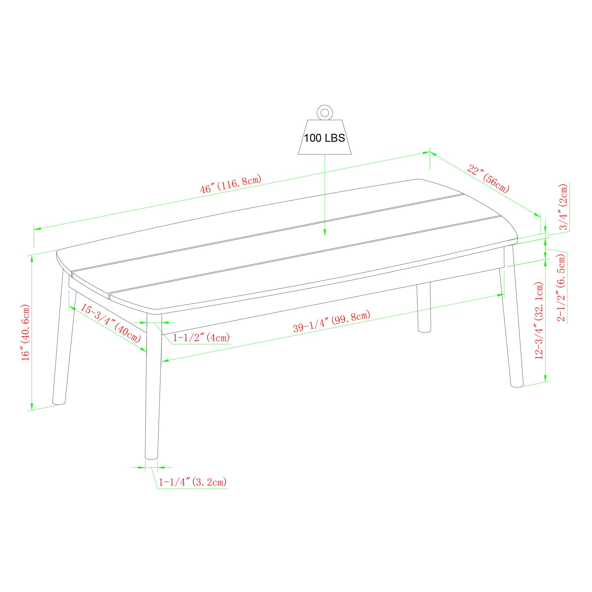 Contemporary Eucalyptus Wood Patio Coffee Table – Natural