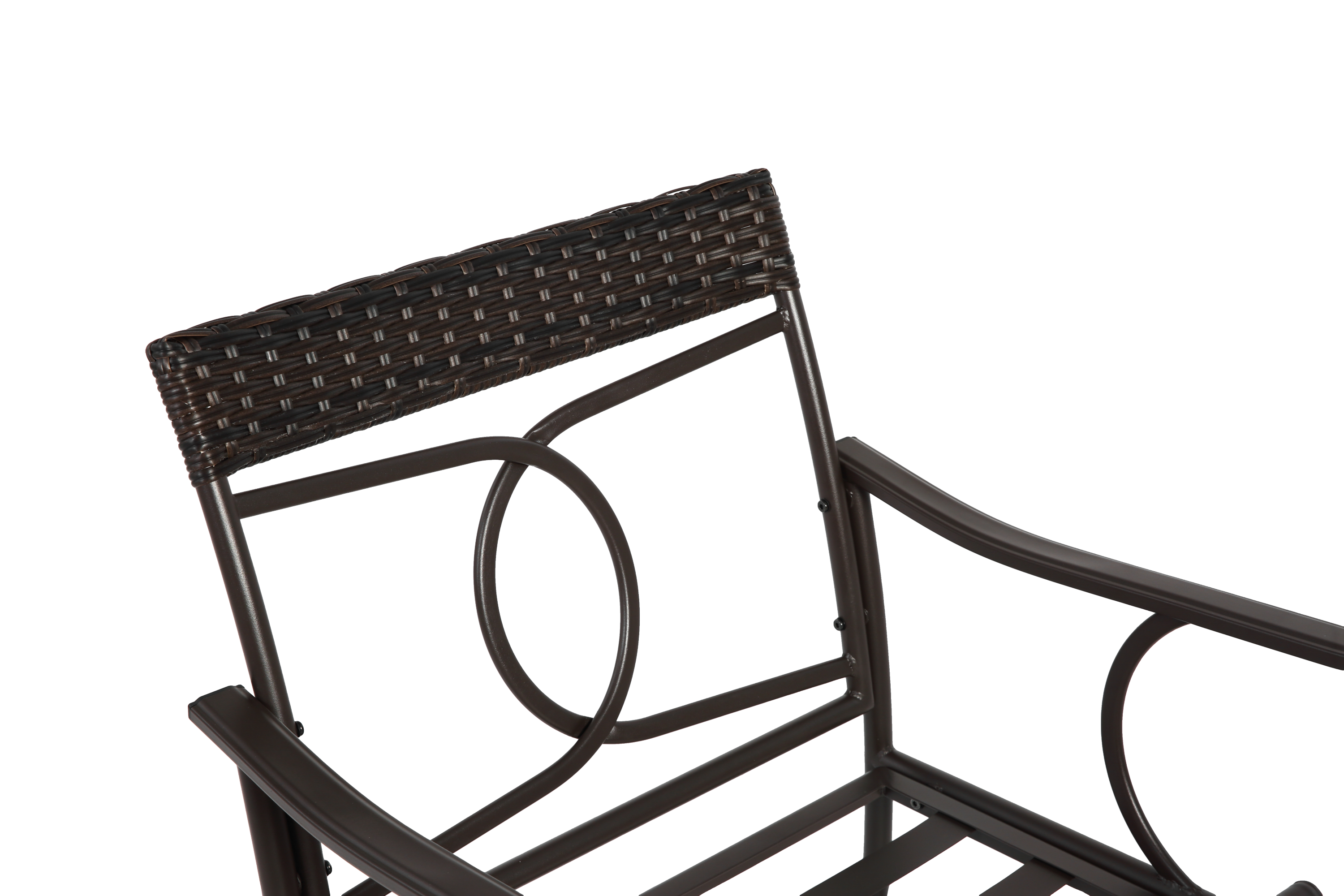 3 Pieces Patio Set Outdoor Wicker Furniture Sets Modern Rattan Chair Conversation Sets with Coffee Table