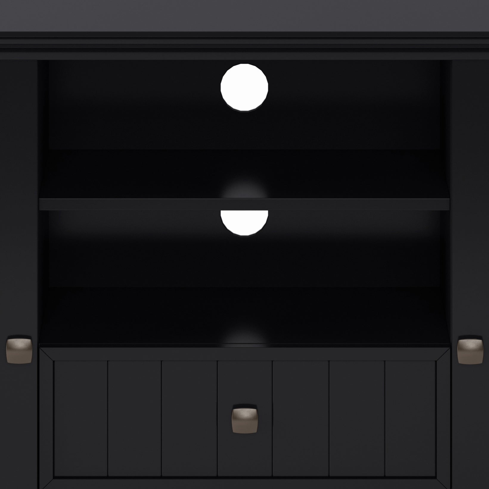 Acadian - Tall TV Media Stand - Black