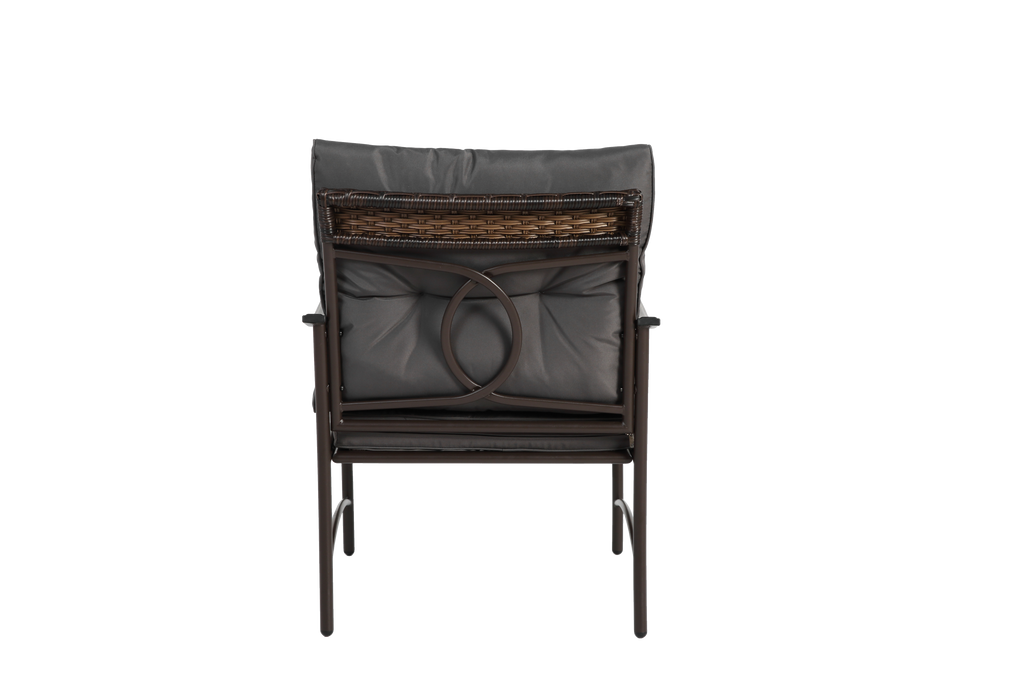 3 Pieces Patio Set Outdoor Wicker Furniture Sets Modern Rattan Chair Conversation Sets with Coffee Table