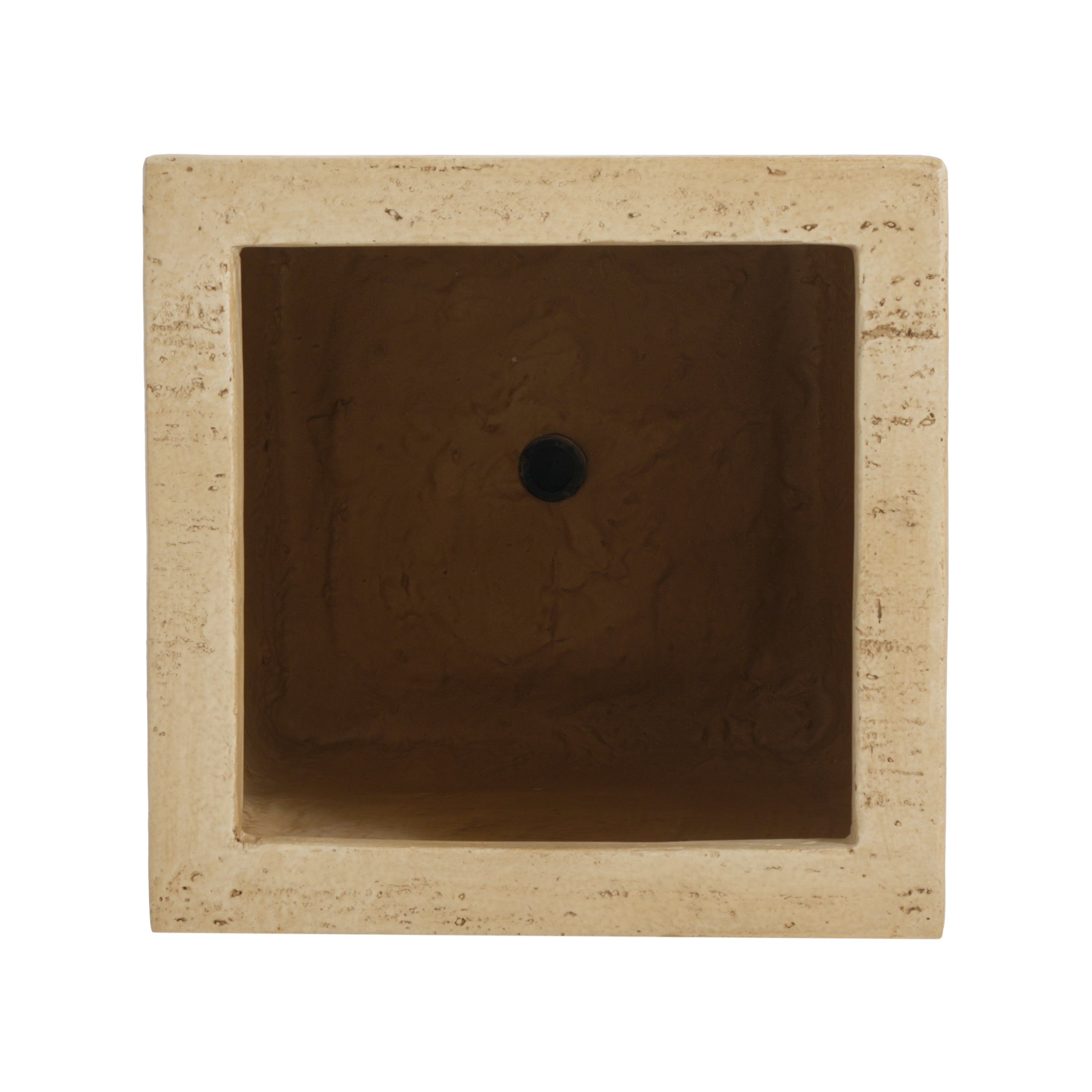 MGO Handmade Planter Box, Travertine Finish, 27''H