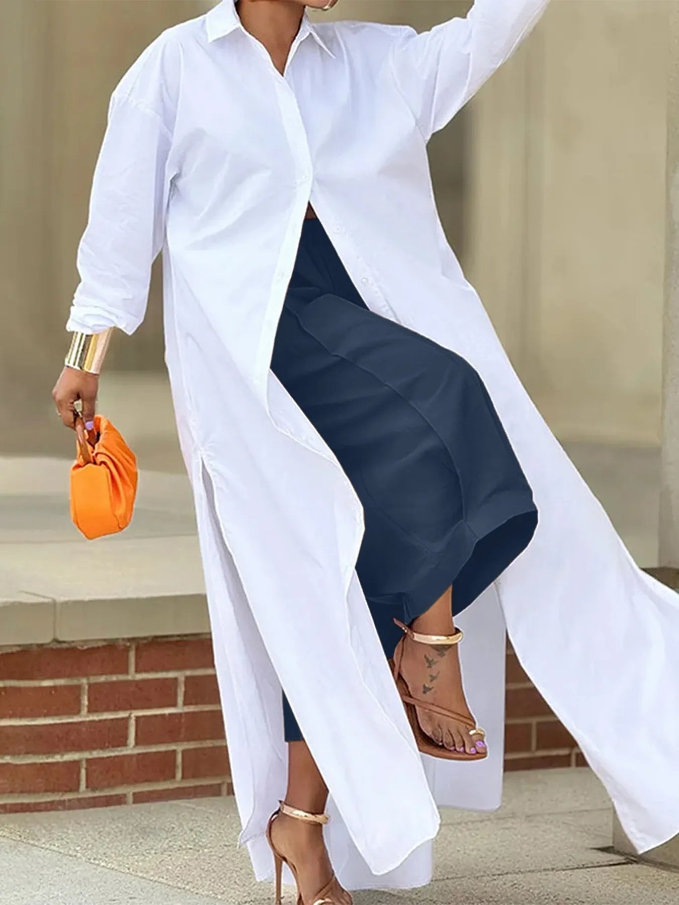 Plus Size Wide Leg Pleated Detail Cropped Pants